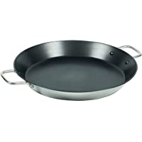Callaway Paellera de INOX Antiadherente- 36 cm- Acero Inoxidable- Plateado-Negro